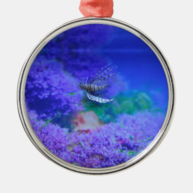 Lionfish Aquarium Fish Lila Pterois Zebrafish Julgransprydnad Metall (Framsidan)