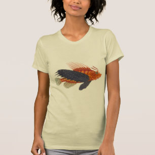 Lionfish - Pterois - antik gravyr för lejon fisk Tee