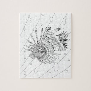 Lionfish Vuxen Coloring Puzzle Pussel