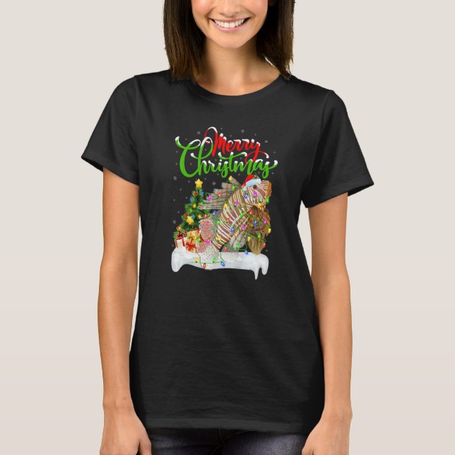 Lionfish  Xmas Decorations Santa Lionfish Christma T Shirt (Framsida)