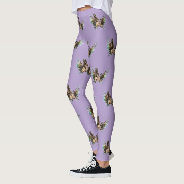 Lionfisk - Abstrakt design - Klipp ut ur ett foto  Leggings (Vänster)