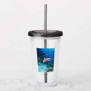 Lionfisk eller Pterois Miles, Ocean Reef Fish Take Away Mugg