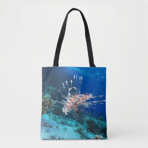 Lionfisk eller Pterois Miles, Ocean Reef Fish Tygkasse