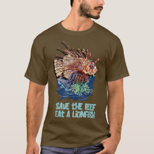 Lionfisks Spara Reef Eat Lejon Funny Cute Sea Roc T Shirt