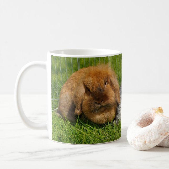 Lionhead Holland Mini Lop Bunny Rabbit Kaffemugg (Med munk)