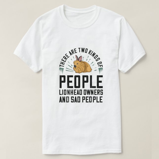Lionhead Rabbit Gift Bunny Funny T Shirt (Design framsida)