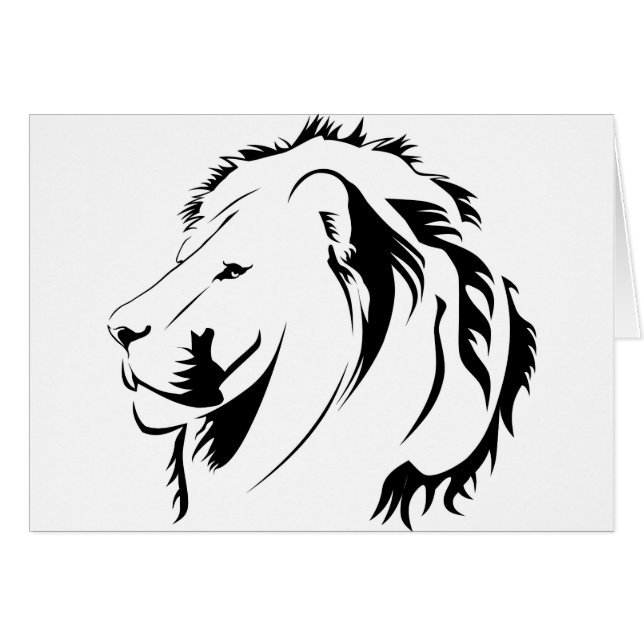 Lionhead Tribiales Hälsningskort (Framsidan Horizontal)