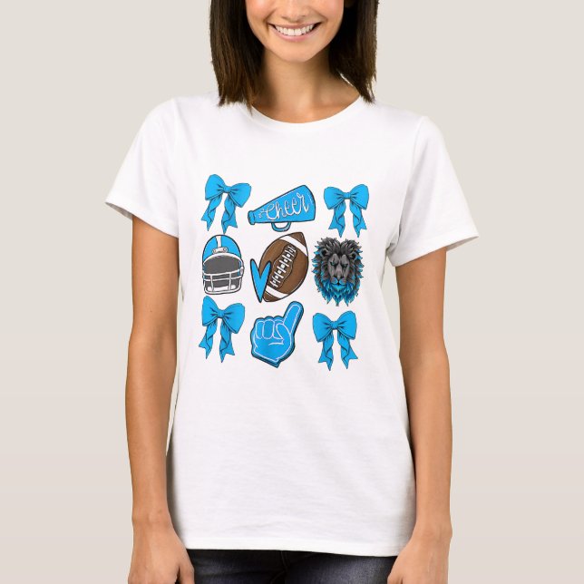 Lions Glädje Fotboll Matchdag Coquette Lions Bow  T Shirt (Framsida)