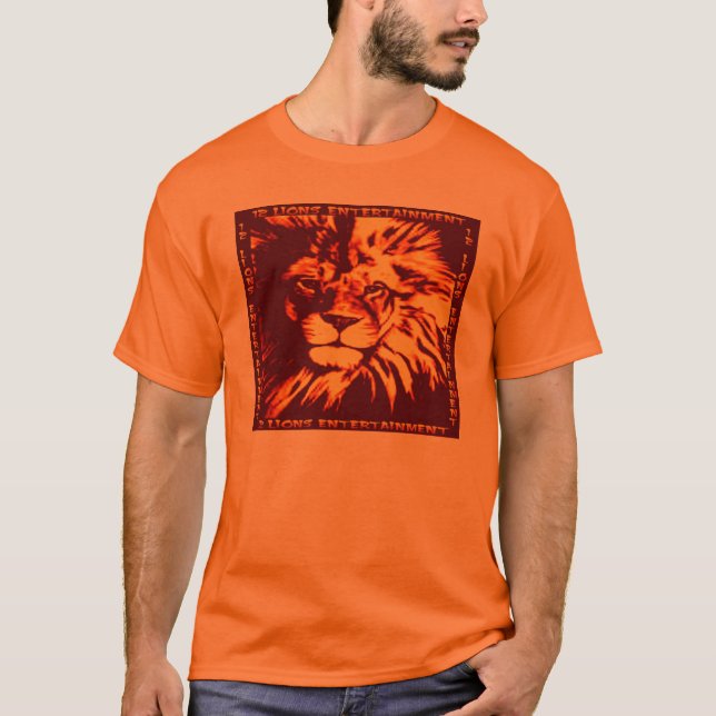 Lions huvud - orange t-shirt (Framsida)