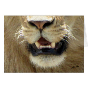 Lion'sens (för lejonklubbar) näsa & munnen hälsningskort