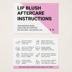 LIP AFTERCARE-INSTURKTIONER VISITKORT