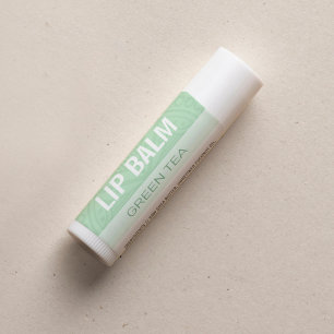 Lip Balm-etikett - Grönt Tea - 1,25-tums fyrkant Fyrkantigt Klistermärke