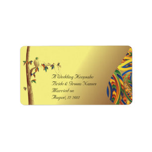 Lip Balm Tube: "Tropical Paradise Wedding Favor Adressetikett