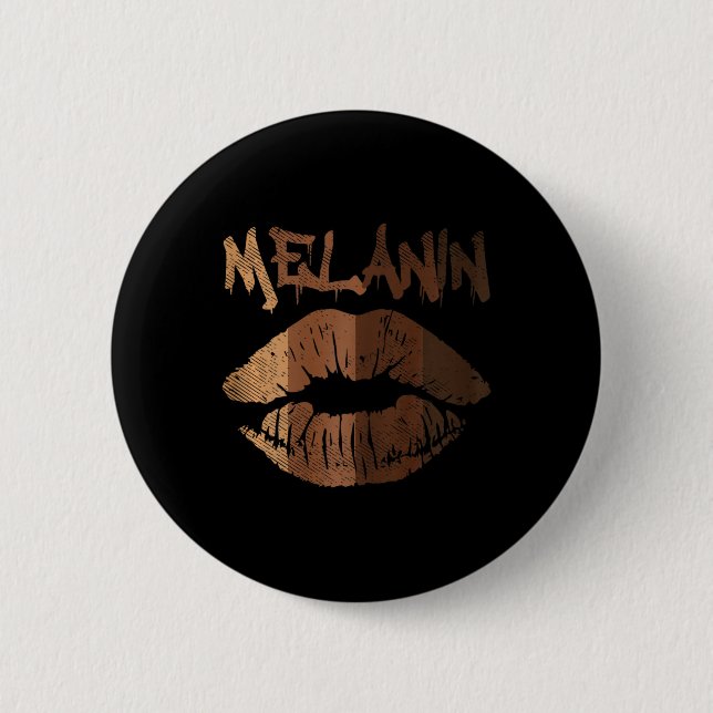Lip Kiss Blm Bhm Black History Afro Pride Kvinnor  Knapp (Framsida)