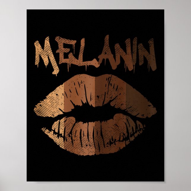 Lip Kiss Blm Bhm Black History Afro Pride Kvinnor  Poster (Framsidan)