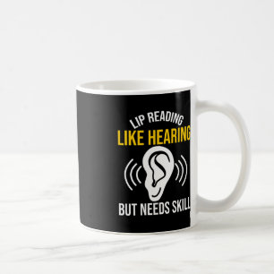 Lip-läsning som att höra Dövets Döv Medvetenhet Kaffemugg