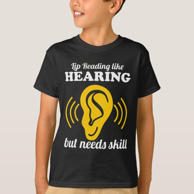 Lip-läsning som hörande t shirt (Framsida)