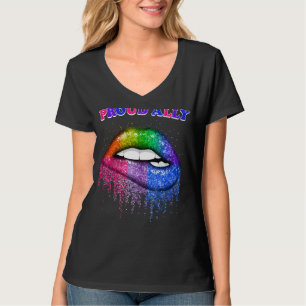 Lip Proud Ally Lgbtq Gay och Lesbisk Pride Rainbo T Shirt
