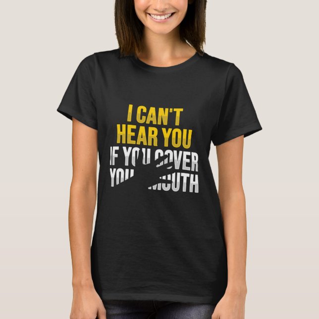 Lip Reading ASL Hand Gesture Döv Hearing Loss Awa T Shirt (Framsida)