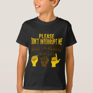 Lip Reading ASL Hand Gesture Döv Hearing Loss Awa T Shirt