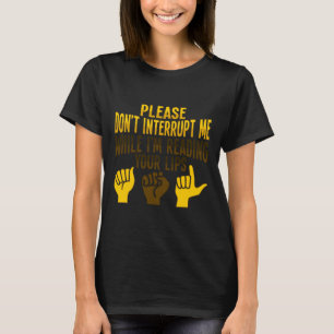 Lip Reading ASL Hand Gesture Döv Hearing Loss Awa T Shirt