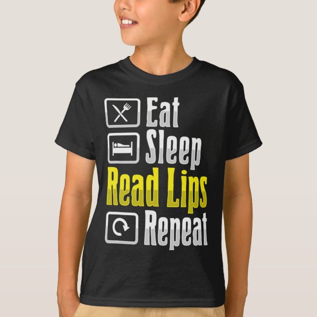 Lip Reading ASL Hand Gesture Döv Hearing Loss Awa T Shirt (Framsida)