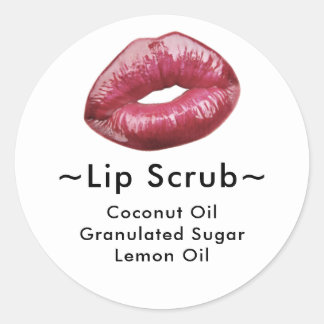 Lip SCrub-etikett Runt Klistermärke