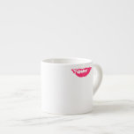 Lip Stain Coffee Mugg-Lucky Rosa Espressomugg<br><div class="desc">Cute och Girly Kaffe koppar</div>
