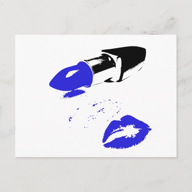 Lip Stick kiss Vykort (Framsida)