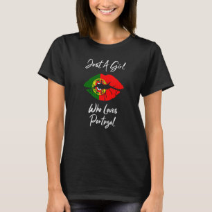 Lip Women's Girls Kärlek Flagga Portugal T Shirt