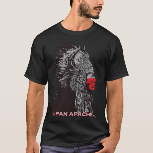 Lipan Apache Indian Proud Chief Respect T Shirt (Framsida)