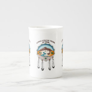 Lipan Apache stam av den Texas benporslinmuggen 10 Benporslin Mugg