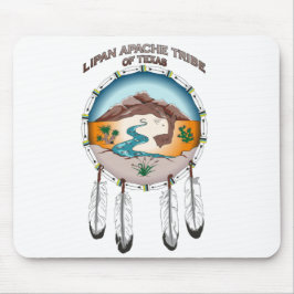 Lipan Apache stam av Texas Mousepad Musmatta
