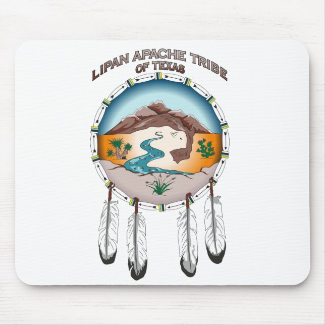 Lipan Apache stam av Texas Mousepad Musmatta (Framsidan)