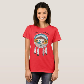 Lipan Apache stamkvinna RÖDA T-tröja T Shirt
