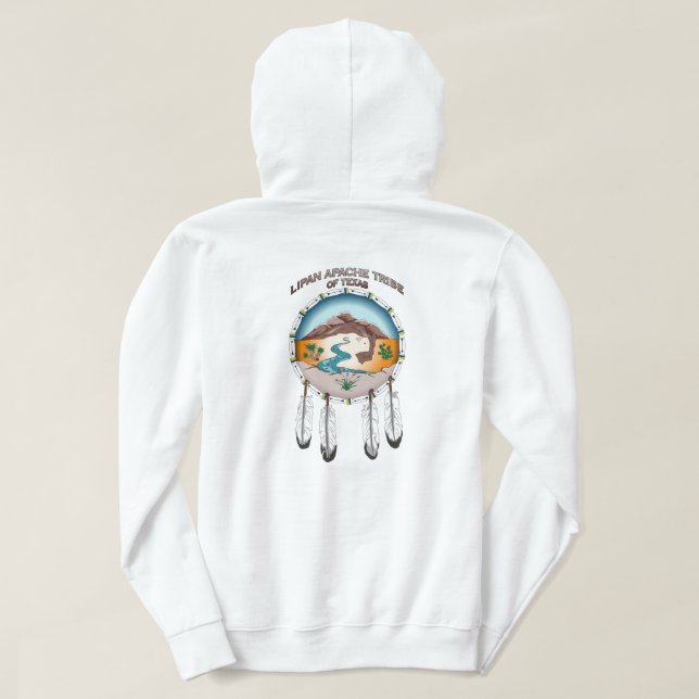 Lipan Apache stammanar grundläggande Hooded tröja Hoodie (Design baksida)