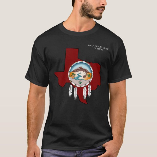 Lipan Apache stamTexas manar grundläggande svart Tröja (Framsida)