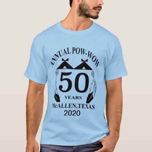 Lipan Apache Tribe 50:e årsvisa Wow T-shirt (Framsida)