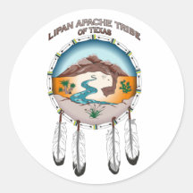 Lipan Apache Tribe från Texas Pappra Sticker