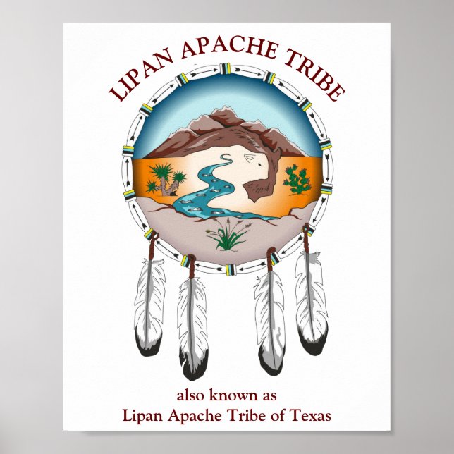 Lipan Apache Tribe Shield Poster (Framsidan)