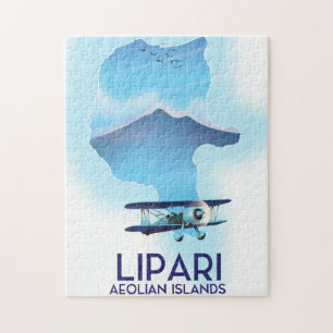 Lipari Eoliska öarna karta Pussel