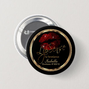 Lipense - Cinnamon Red Glitter on Black Knapp