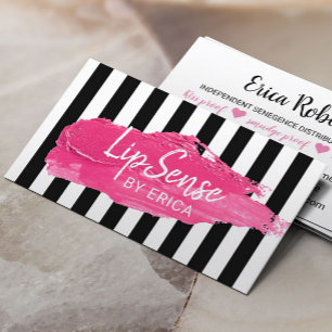 Lipense Distributor Modern Rand Makeup Artist Visitkort
