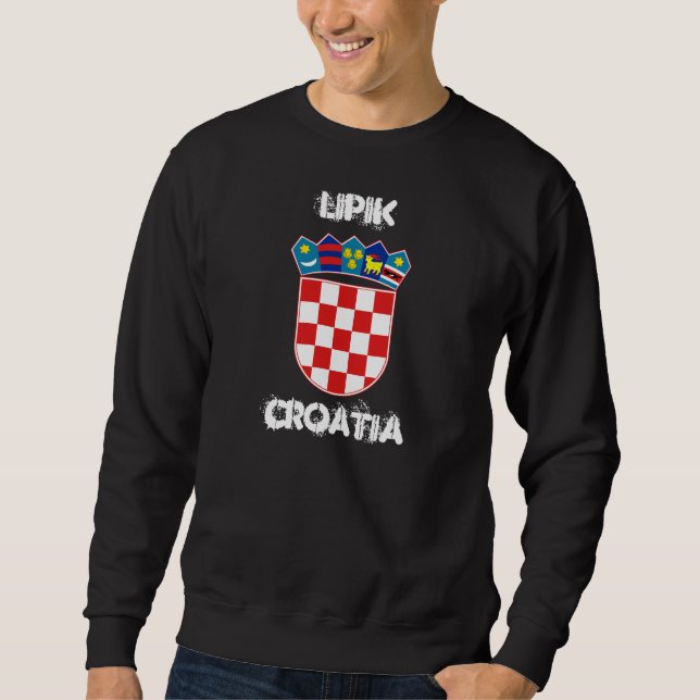 Lipik, Kroatien med jackande av arm Sweatshirt (Framsida)