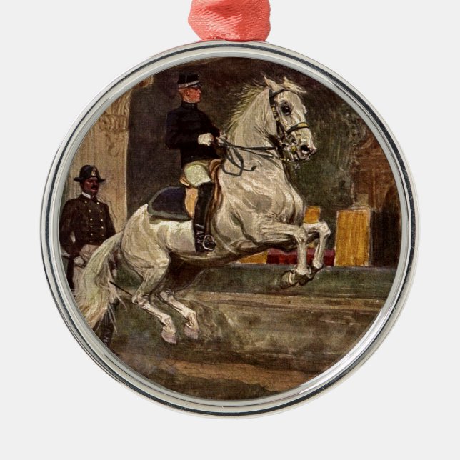 Lipizzaner Dressage: Croupade Julgransprydnad Metall (Framsidan)