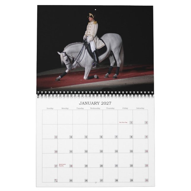 Lipizzaner hingstar kalender (Jan 2027)