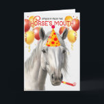 Lipizzaner White Horse Funny Birthday Kort<br><div class="desc">Den här vackra vita hästen är en lipizzaner,  en av de vackraste kända dresshästar och den här firar ridans födelsedag.</div>