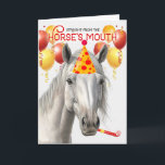 Lipizzaner White Horse Funny Birthday Kort<br><div class="desc">Den här vackra vita hästen är en lipizzaner,  en av de vackraste kända dresshästar och den här firar ridans födelsedag.</div>