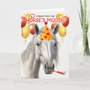 Lipizzaner White Horse Funny Birthday Kort