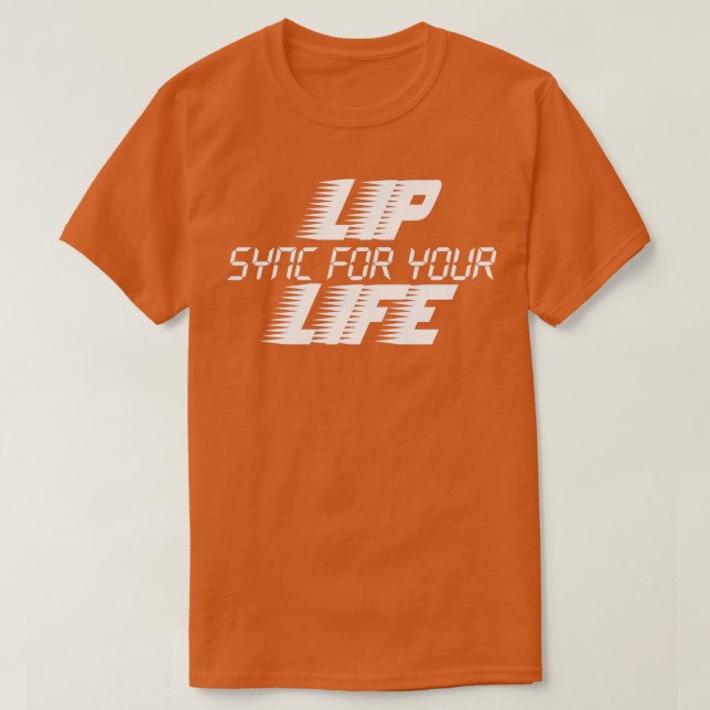 Lipp synkronisera ditt liv 2 t shirt (Design framsida)